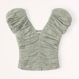 Abercrombie Puff Sleeve Top NWT